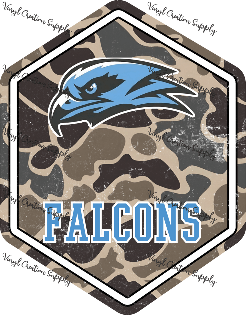 Falcons Camo Badge - Vinyl Creation Supply