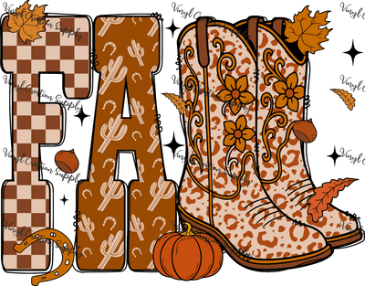 Fall Boot Cactus - Vinyl Creation Supply