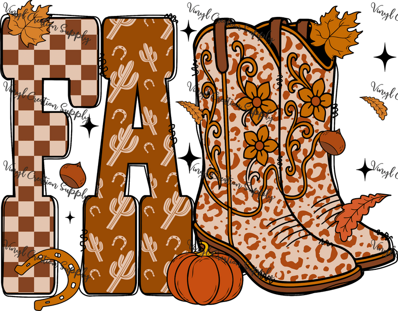 Fall Boot Cactus - Vinyl Creation Supply