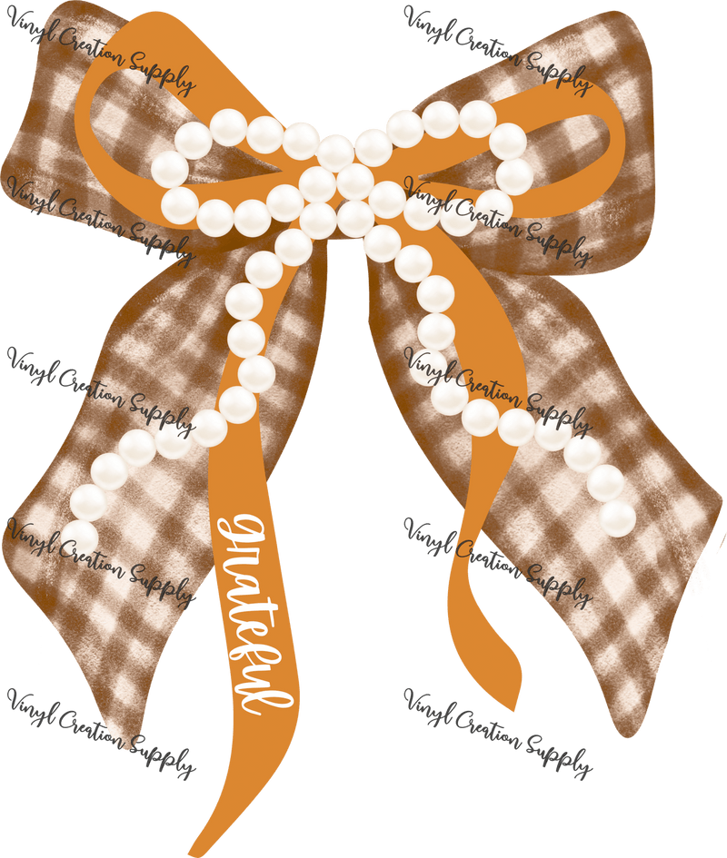 Fall Bow Grateful - Vinyl Creation Supply