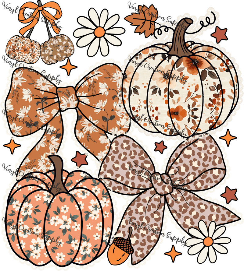 Fall Collage White Outline - Vinyl Creation Supply