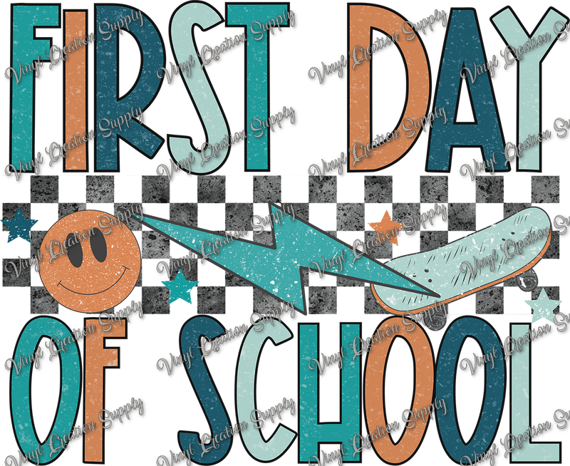 First Day of School Skateboard