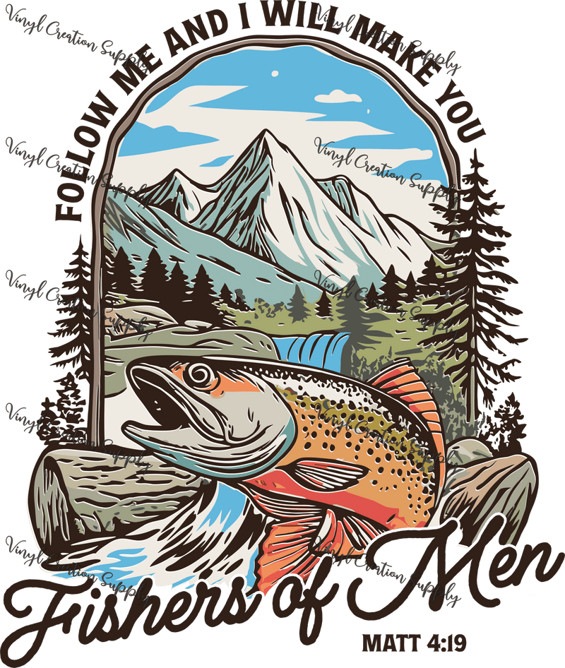 Fishers of Men Dark Text - Vinyl Creation Supply