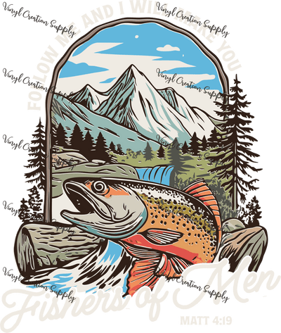 Fishers of Men Light Text - Vinyl Creation Supply