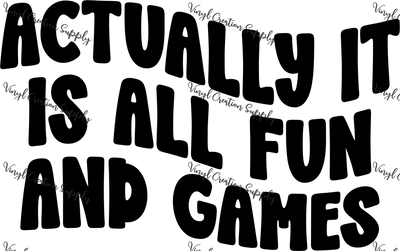 Fun and Games in Black - Vinyl Creation Supply