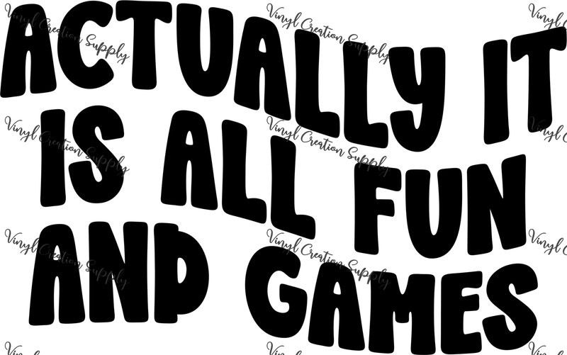 Fun and Games in Black - Vinyl Creation Supply