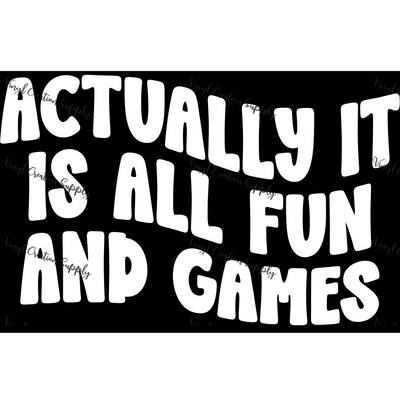 Fun and Games in White - Vinyl Creation Supply