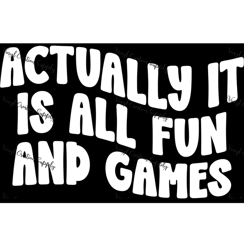 Fun and Games in White - Vinyl Creation Supply