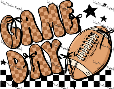 Game Day Brown Football - Vinyl Creation Supply