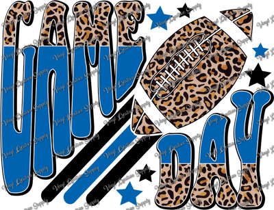 Game Day Cheetah Blue - Vinyl Creation Supply