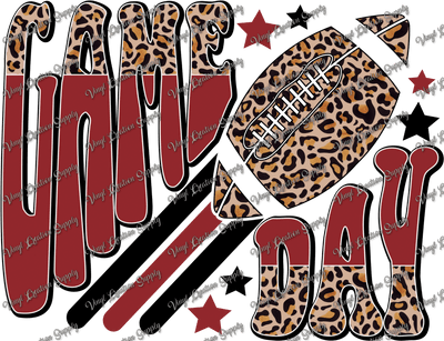 Game Day Cheetah Maroon - Vinyl Creation Supply