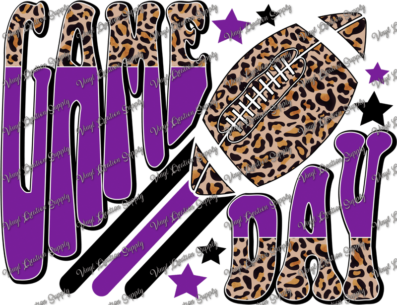 Game Day Cheetah Purple - Vinyl Creation Supply