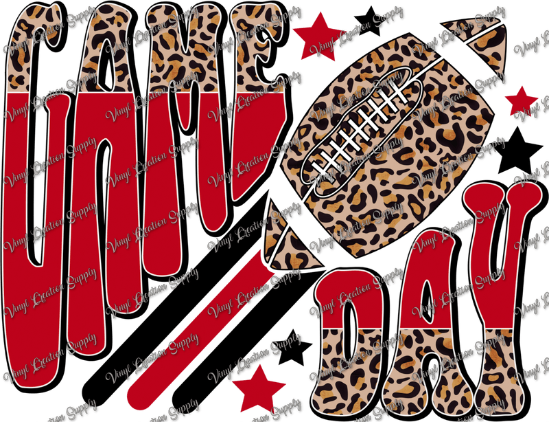Game Day Cheetah Red - Vinyl Creation Supply