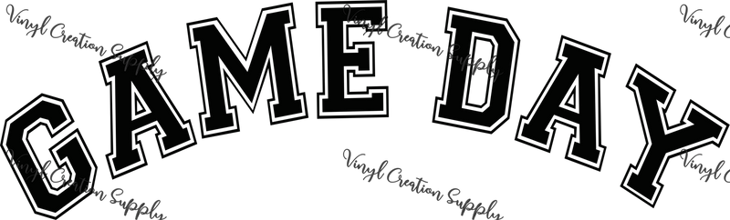 Game Day Varsity Black - Vinyl Creation Supply