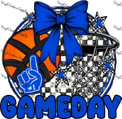 Gameday Basketball Royal Blue - Vinyl Creation Supply