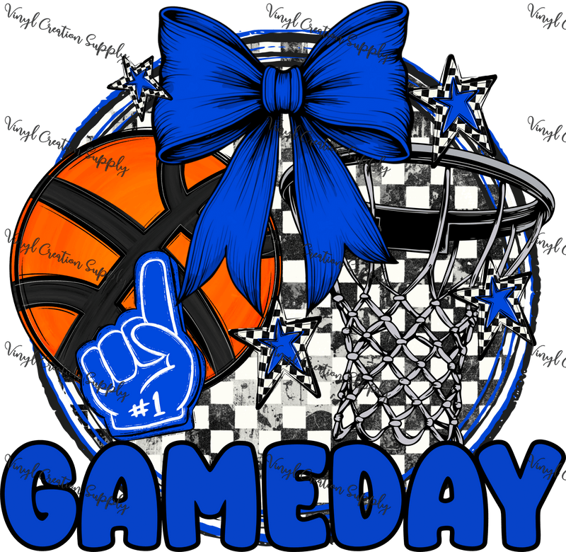 Gameday Basketball Royal Blue - Vinyl Creation Supply