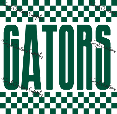 Gators Green Checkerboard - Vinyl Creation Supply