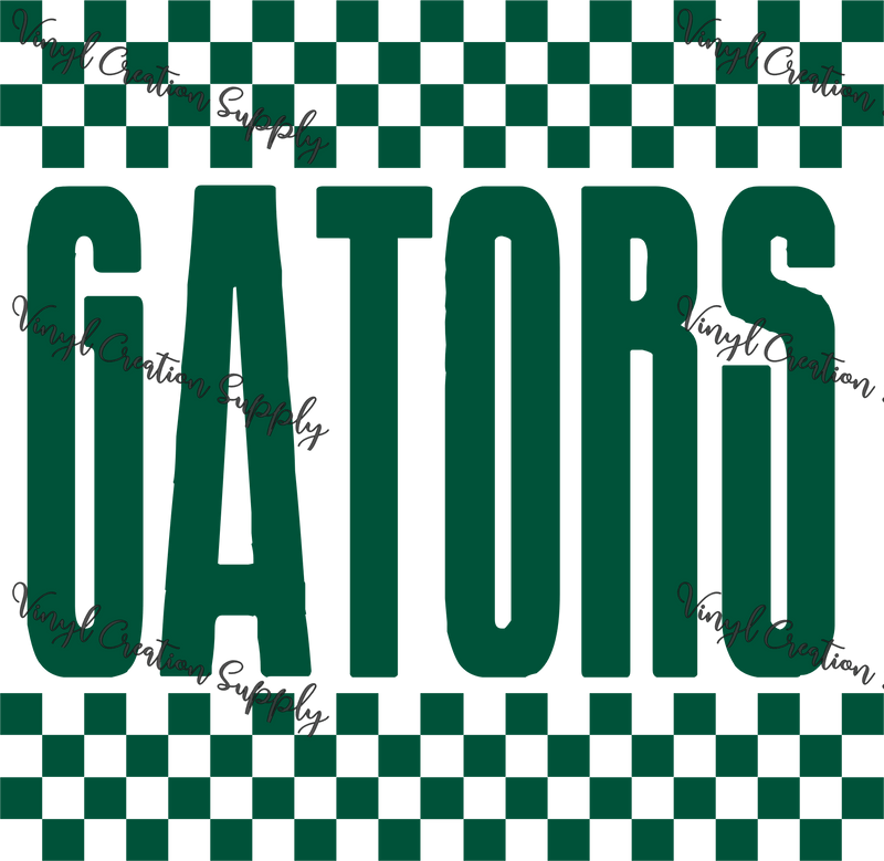 Gators Green Checkerboard - Vinyl Creation Supply