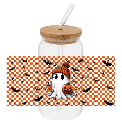 Ghost Orange Checkered - Vinyl Creation Supply