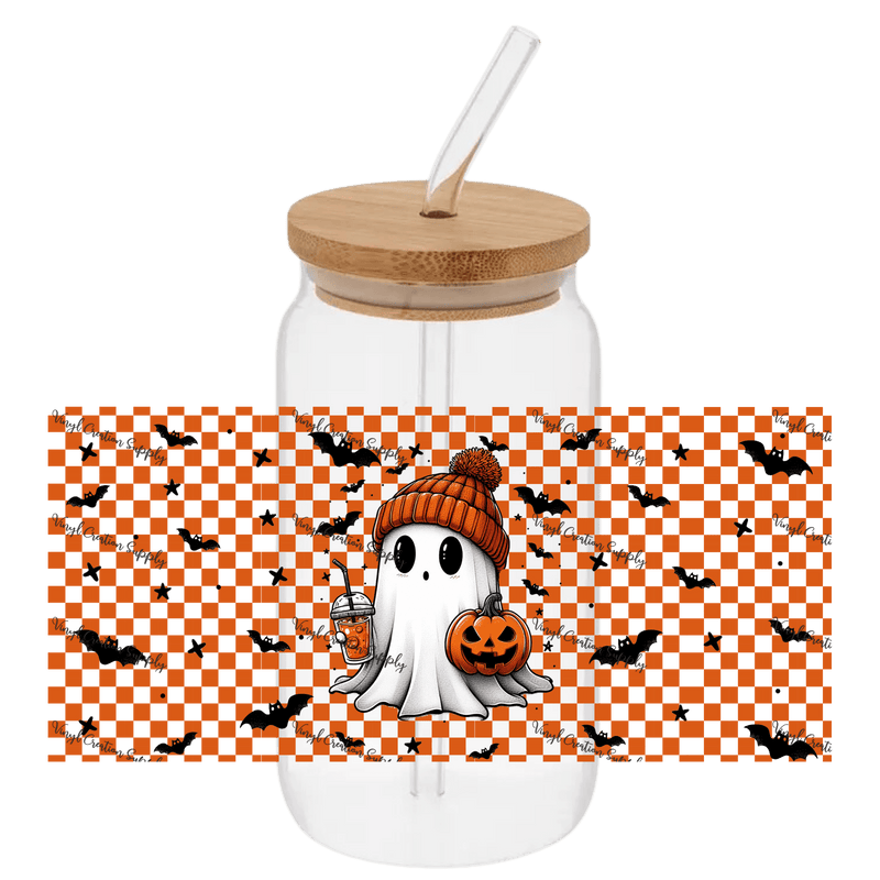 Ghost Orange Checkered - Vinyl Creation Supply
