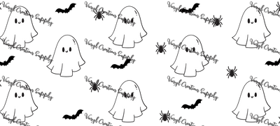 Ghosts n Bats – Printed Libby Wrap (9.5" x 4.3" UV DTF) - Vinyl Creation Supply