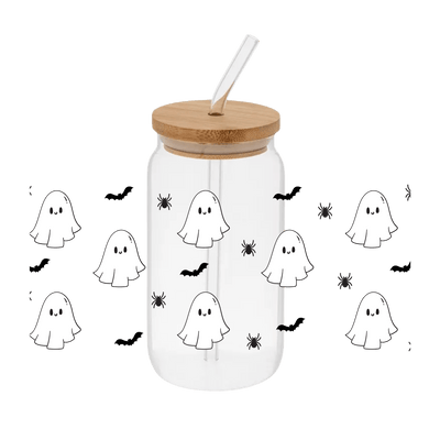 Ghosts n Bats – Printed Libby Wrap (9.5" x 4.3" UV DTF) - Vinyl Creation Supply