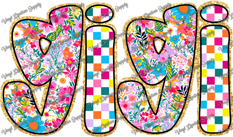Gigi Colorful Checkered - Vinyl Creation Supply