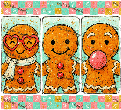 Gingerbread Collage Bubblegum - Vinyl Creation Supply