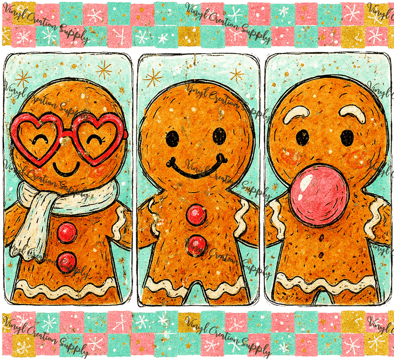 Gingerbread Collage Bubblegum - Vinyl Creation Supply