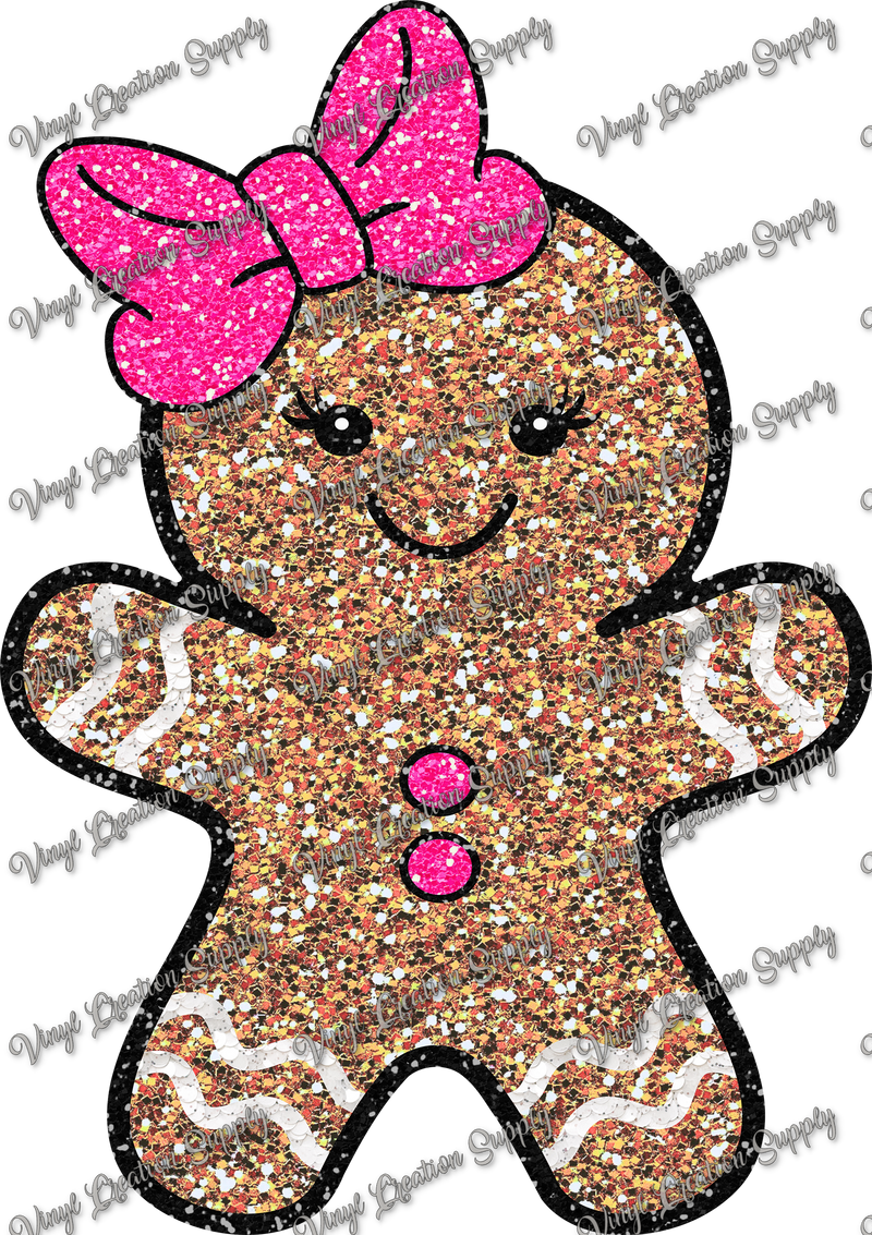Gingerbread Pink Bow
