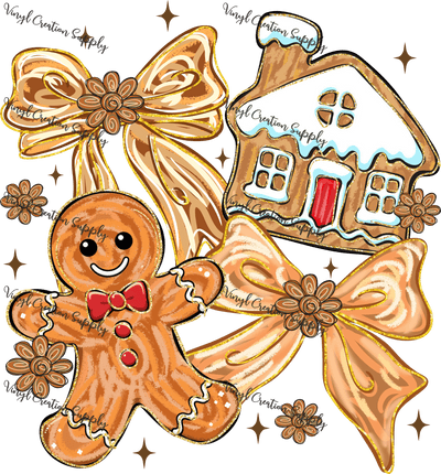 Gingerbread Man Bows - Vinyl Creation Supply