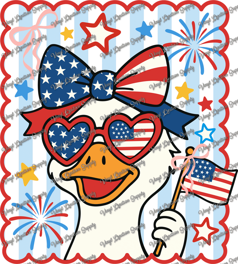 Girl Goose Patriotic 1 - Vinyl Creation Supply
