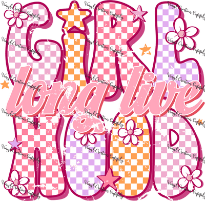 Girl Hood Pink Grunge - Vinyl Creation Supply