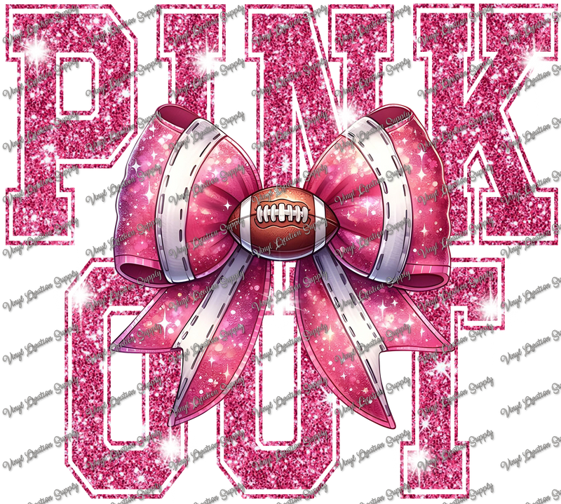 Glitter Pink Out Football