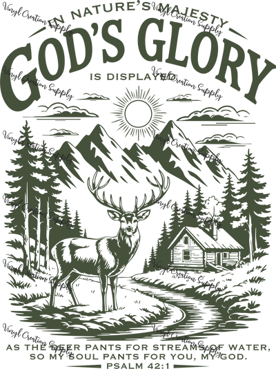 God's Glory Deer Green Combo - Vinyl Creation Supply