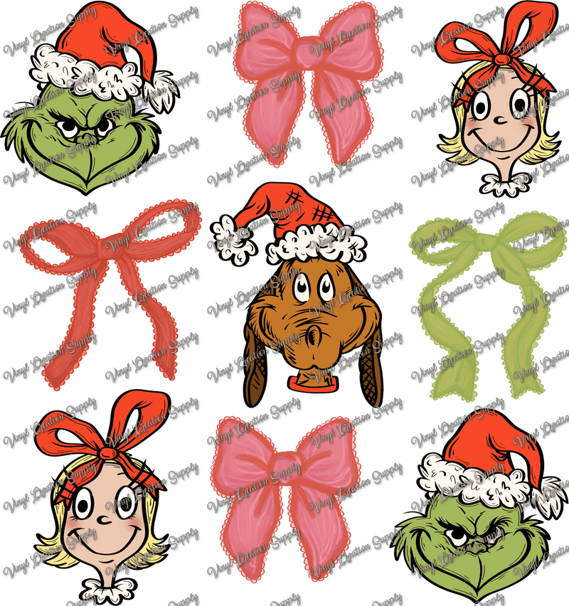 Greenguy Bow Collage - Vinyl Creation Supply
