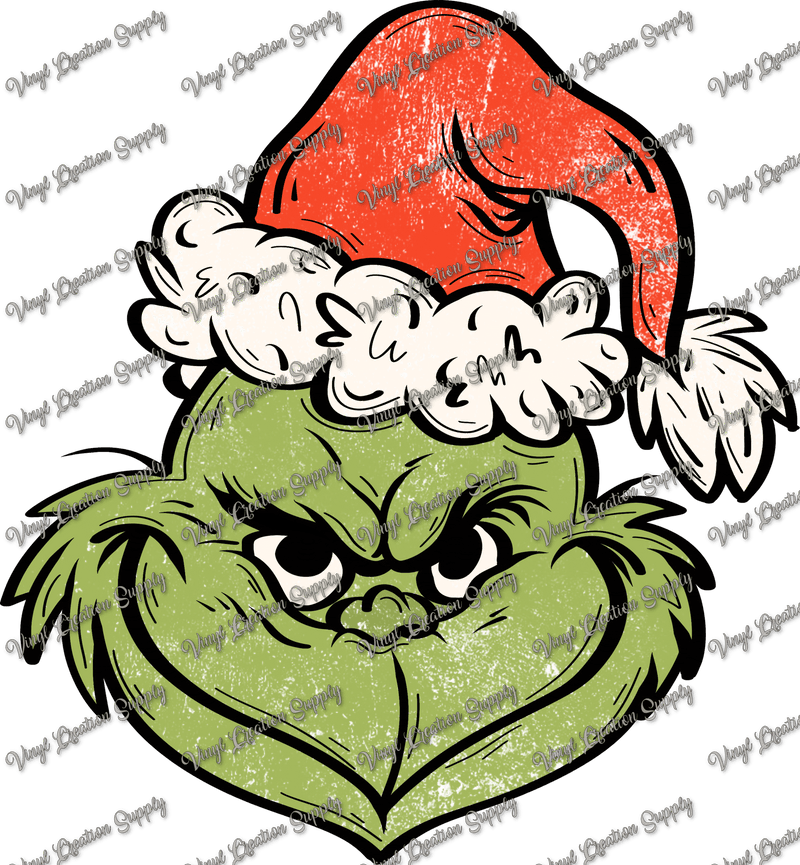 Greenguy Head Grunge - Vinyl Creation Supply
