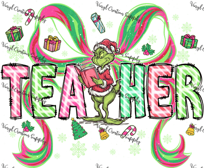 Greenguy Teacher 1 - Vinyl Creation Supply