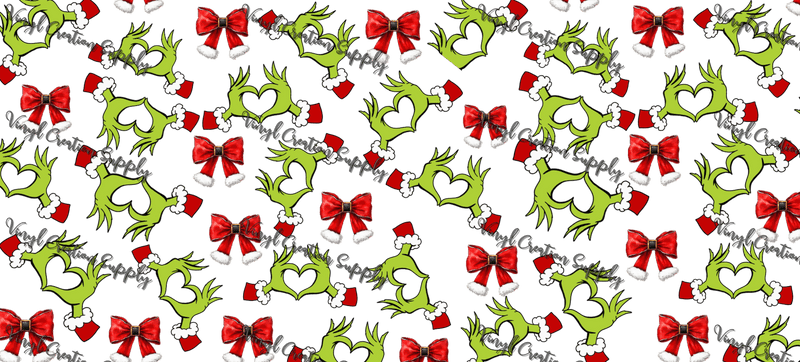 Greenguy Heart Hands – Printed Libby Wrap (9.5" x 4.3" UV DTF) - Vinyl Creation Supply