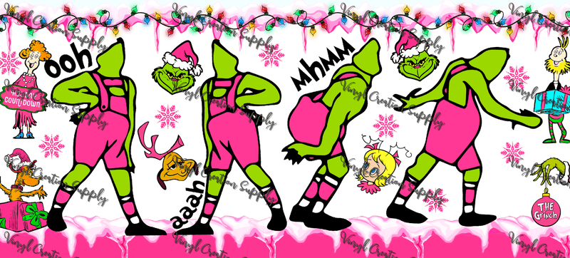 Grinch - 10 – Printed Libby Wrap (9.5" x 4.3" UV DTF) - Vinyl Creation Supply