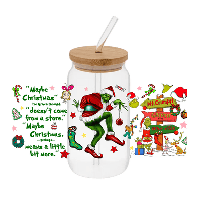 Grinchy 11– Printed Libby Wrap (9.5" x 4.3" UV DTF) - Vinyl Creation Supply