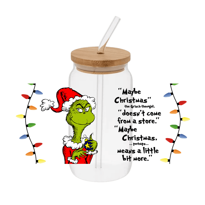 Grinchy 12– Printed Libby Wrap (9.5" x 4.3" UV DTF) - Vinyl Creation Supply