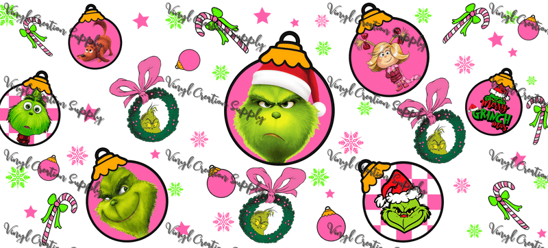 Grinch - 12 – Printed Libby Wrap (9.5" x 4.3" UV DTF) - Vinyl Creation Supply