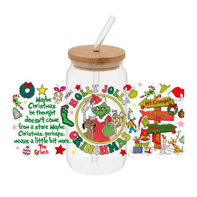 Grinchy 13– Printed Libby Wrap (9.5" x 4.3" UV DTF) - Vinyl Creation Supply