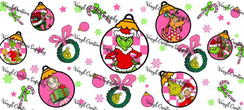 Grinch - 13 – Printed Libby Wrap (9.5" x 4.3" UV DTF) - Vinyl Creation Supply