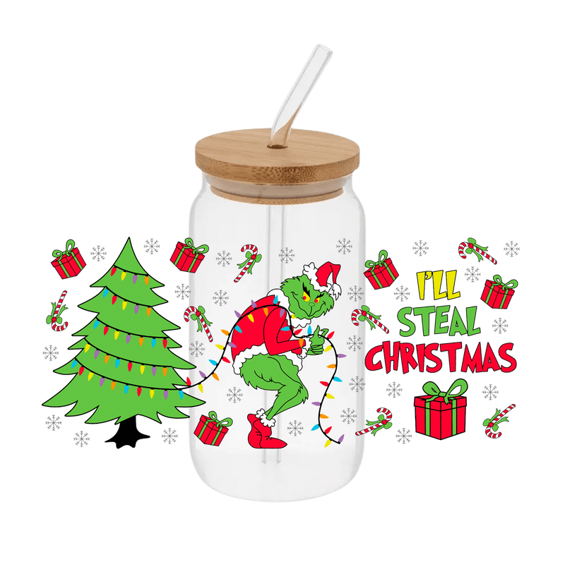 Grinchy 14– Printed Libby Wrap (9.5" x 4.3" UV DTF) - Vinyl Creation Supply