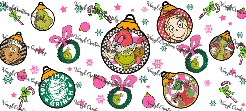 Grinch - 14 – Printed Libby Wrap (9.5" x 4.3" UV DTF) - Vinyl Creation Supply