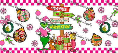 Grinch - 15 – Printed Libby Wrap (9.5" x 4.3" UV DTF) - Vinyl Creation Supply