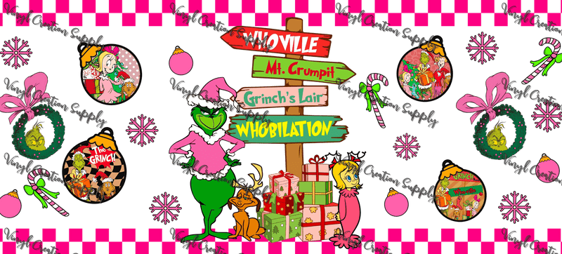 Grinch - 15 – Printed Libby Wrap (9.5" x 4.3" UV DTF) - Vinyl Creation Supply