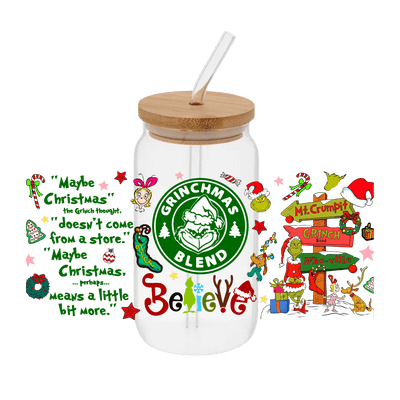Grinchy 16– Printed Libby Wrap (9.5" x 4.3" UV DTF) - Vinyl Creation Supply